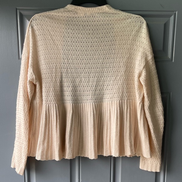 Moth for Anthropologie Open front cardigan with trumpet detail sz XS - Picture 4 of 6